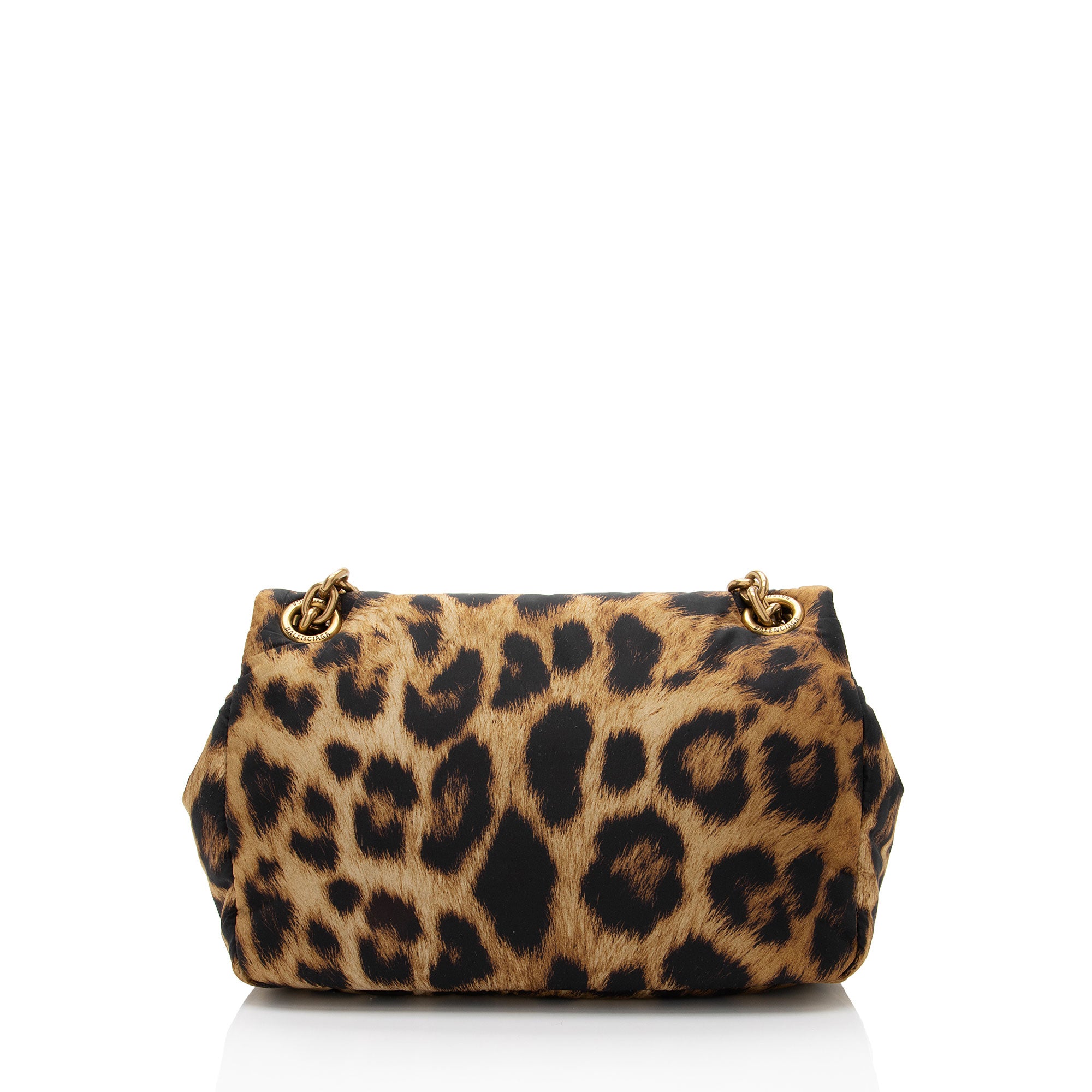 Balenciaga Nylon Leopard Monaco Mini Shoulder Bag (SHF-WvmJR1)