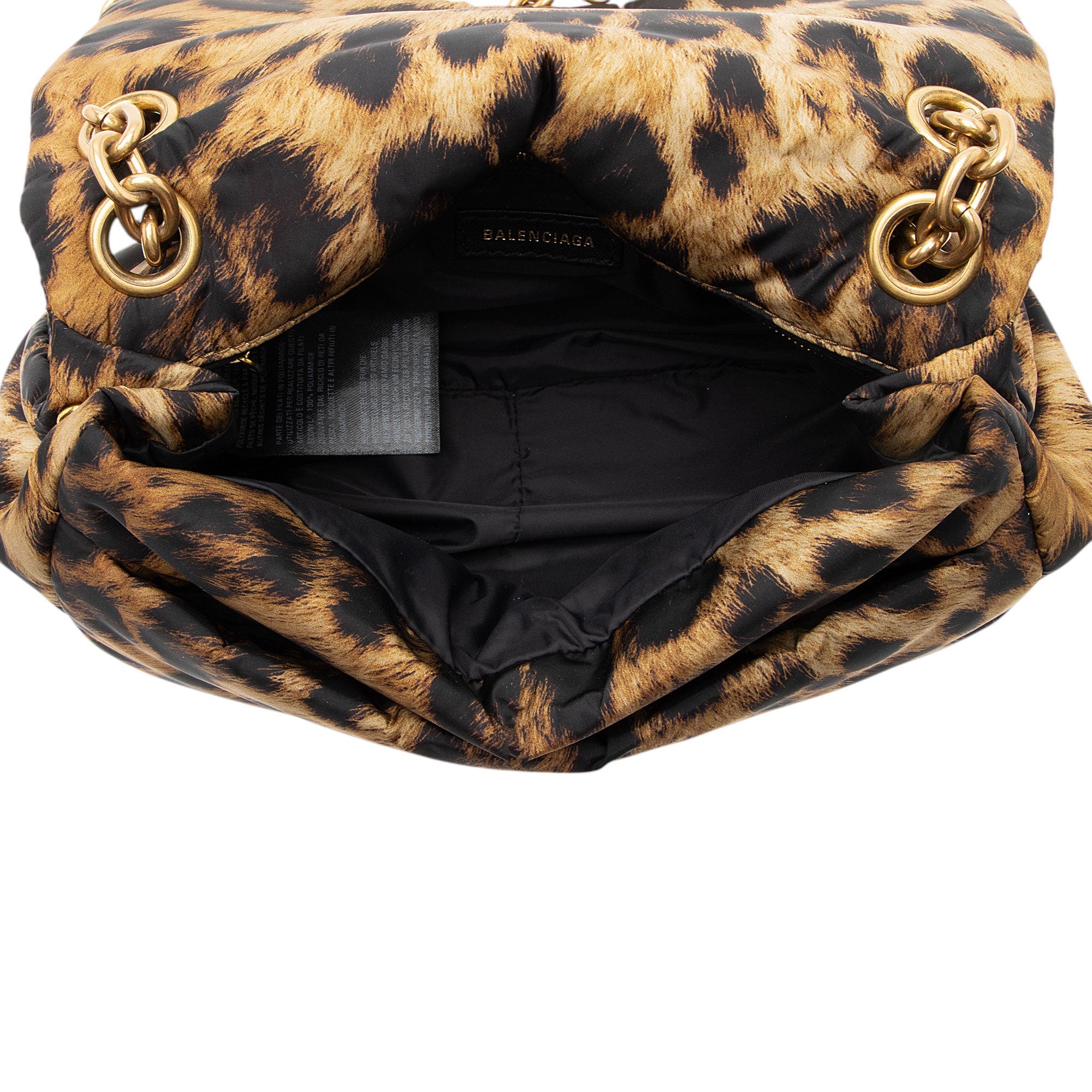 Balenciaga Nylon Leopard Monaco Mini Shoulder Bag (SHF-WvmJR1)