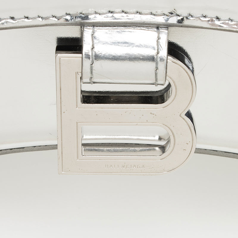 Balenciaga Metallic Calfskin Hourglass XS Top Handle (SHF-jIgLTj)