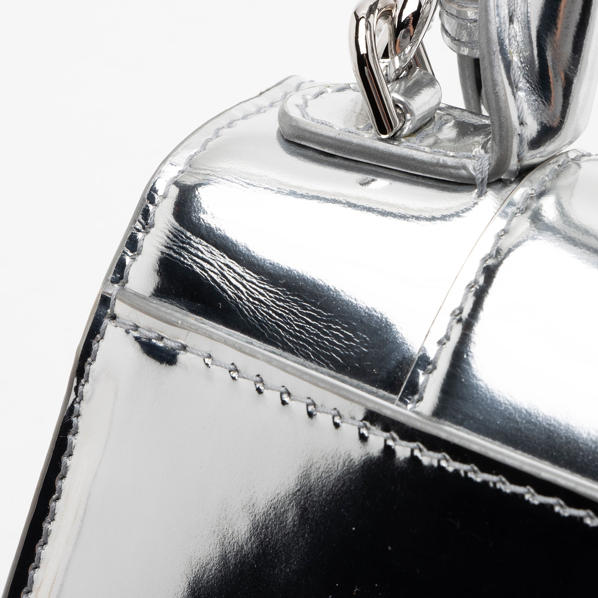 Balenciaga Metallic Calfskin Hourglass XS Top Handle