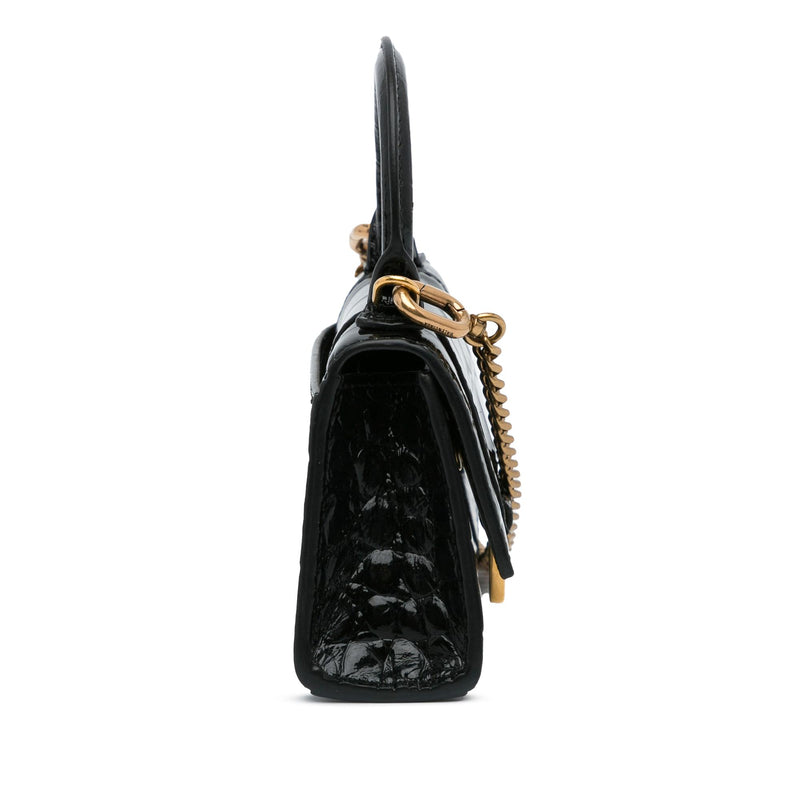 Balenciaga Mini Embossed Leather Hourglass (SHG-9K7ahx)