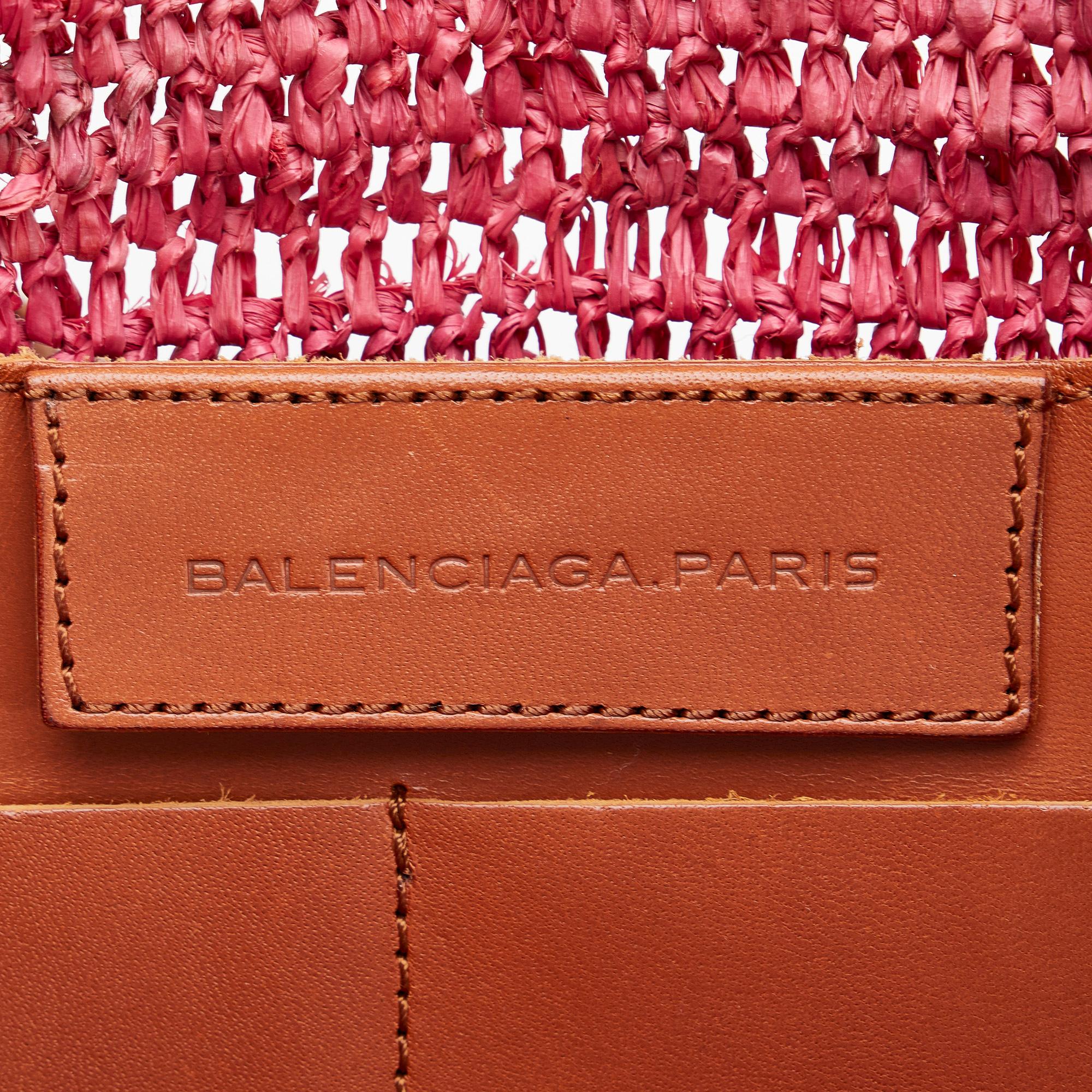 Balenciaga Motocross Classic Raffia Tote (SHG-XaZ3ub)