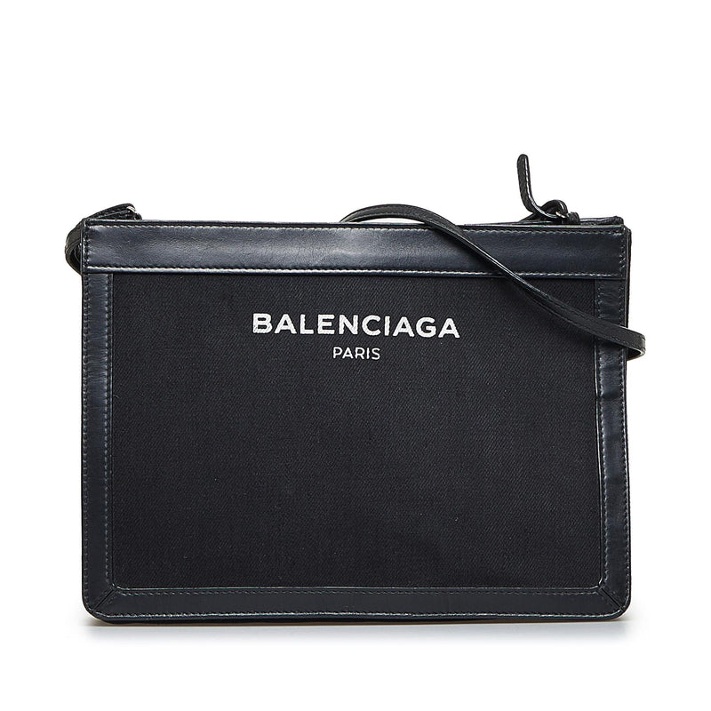 Balenciaga Navy Pochette M Crossbody (SHG-xmmUMh)