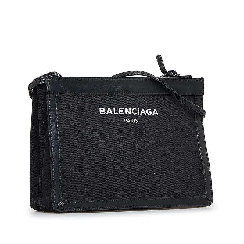 Balenciaga Navy Pochette M Crossbody (SHG-xmmUMh)