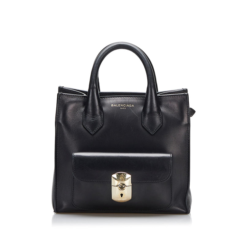 Balenciaga Padlock All Afternoon Satchel (SHG-3BOzV8)