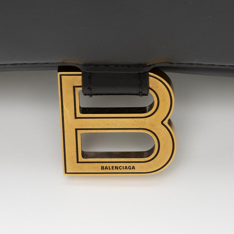 Balenciaga Shiny Calfskin Hourglass Wallet on Chain Bag (SHF-RgTbFx)