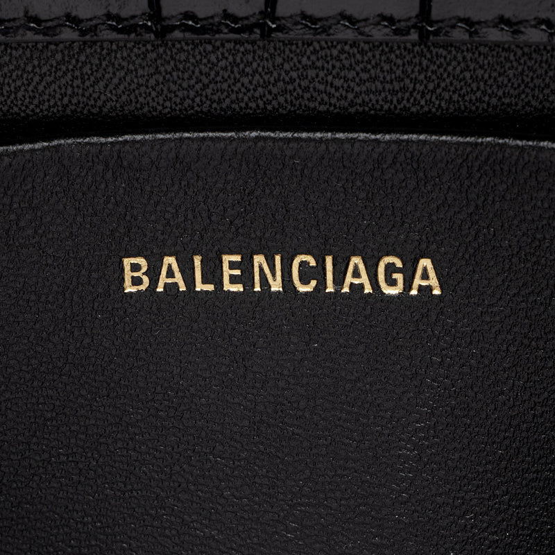 Balenciaga Shiny Croc Embossed Calfskin XX Small Flap Bag (SHF