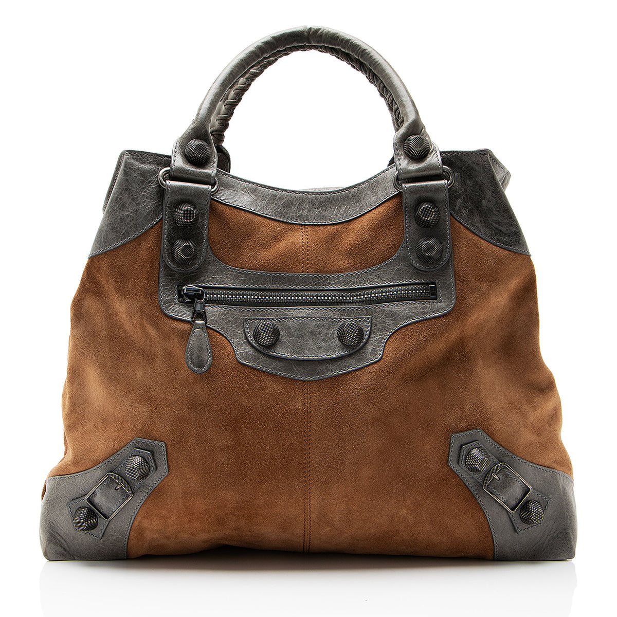 Balenciaga Suede Chevre Giant 21 Brief Bag