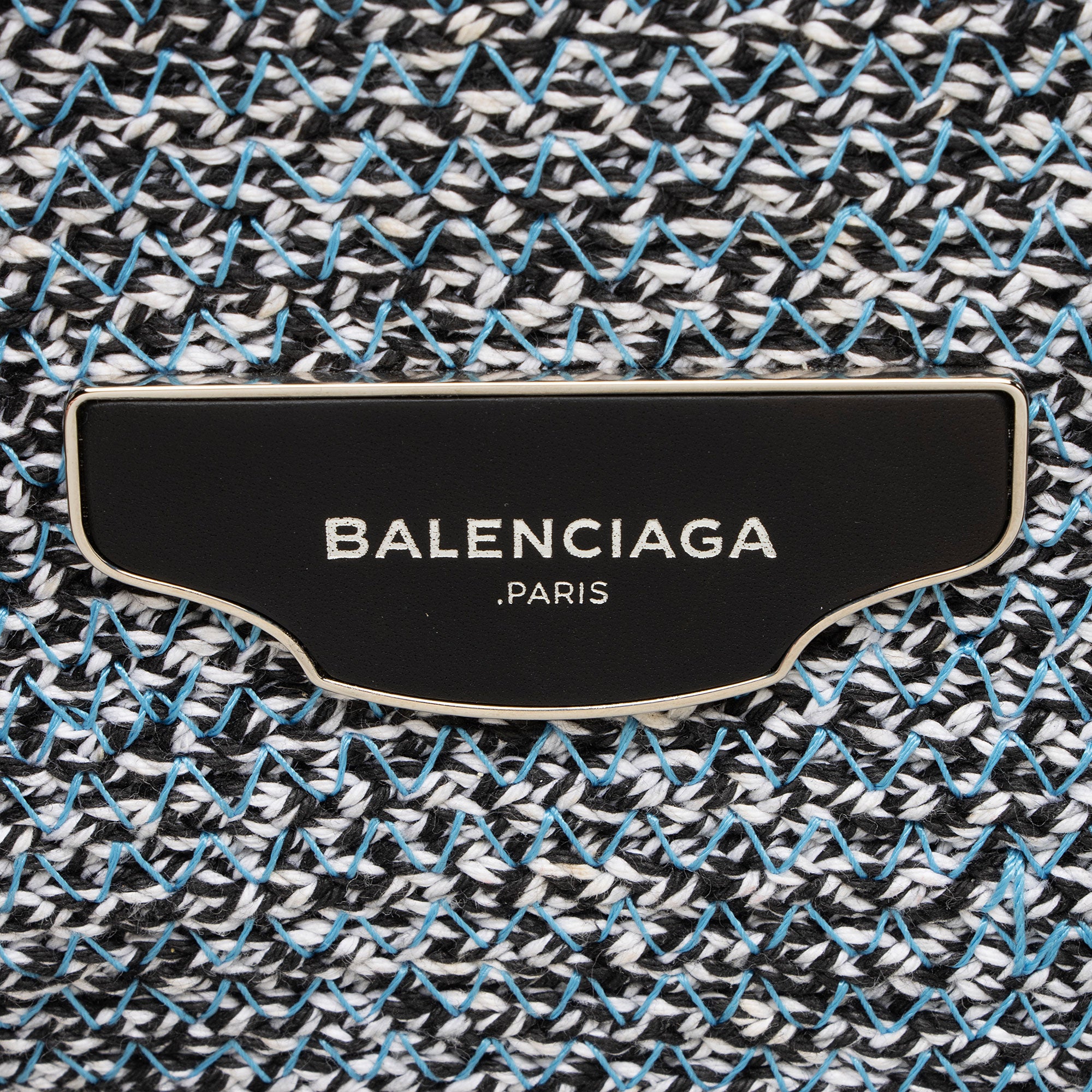 Balenciaga Tweed Leather Cabas Tote