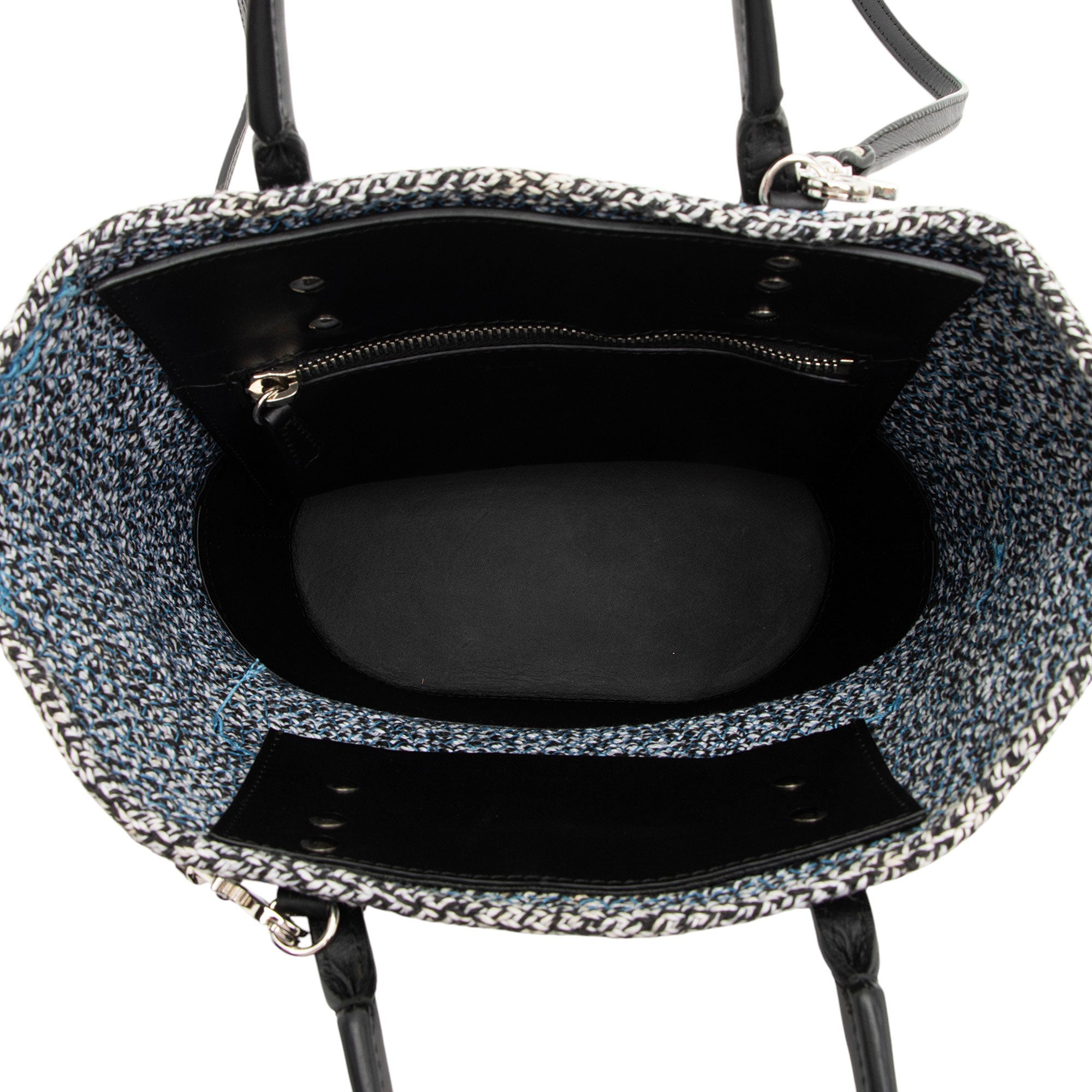 Balenciaga Tweed Leather Cabas Tote
