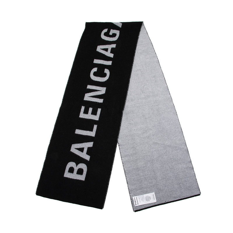 Balenciaga Wool Logo Macro Scarf (SHF-23033)
