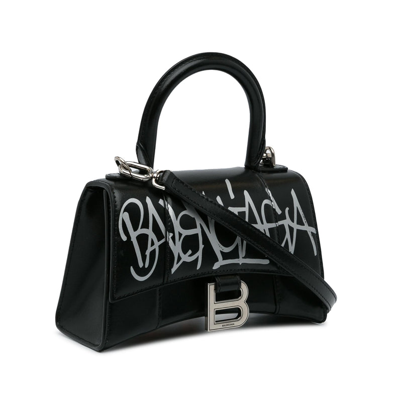 Balenciaga XS Hourglass Graffiti Top Handle Bag (SHG-Z3JD8X)