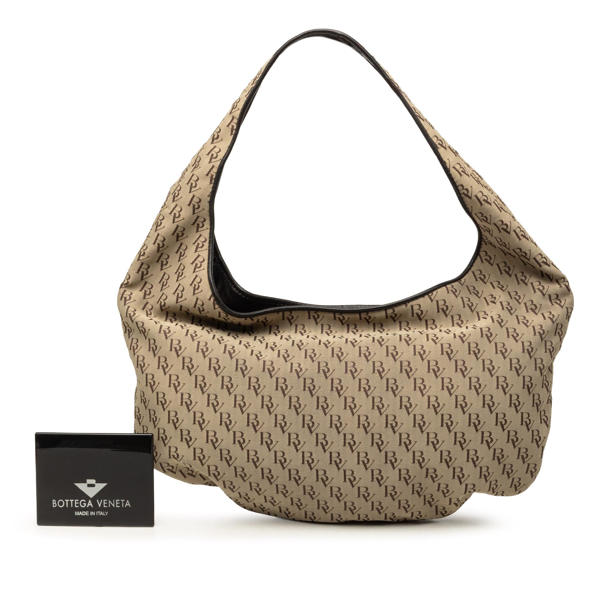 Bottega Veneta BV Monogram Canvas Campana Hobo
