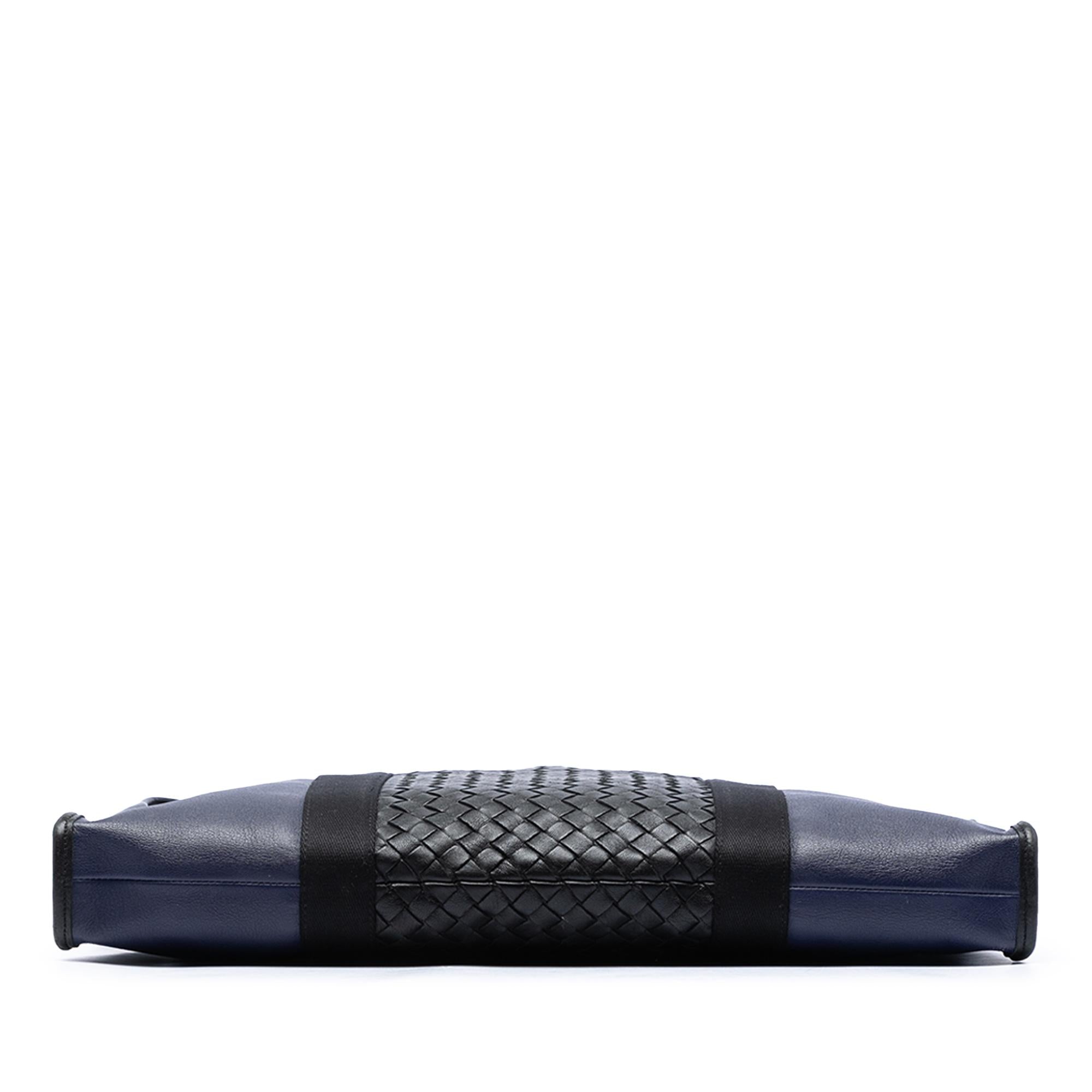 Bottega Veneta Bicolor Intrecciato Trimmed Nappa Business Bag