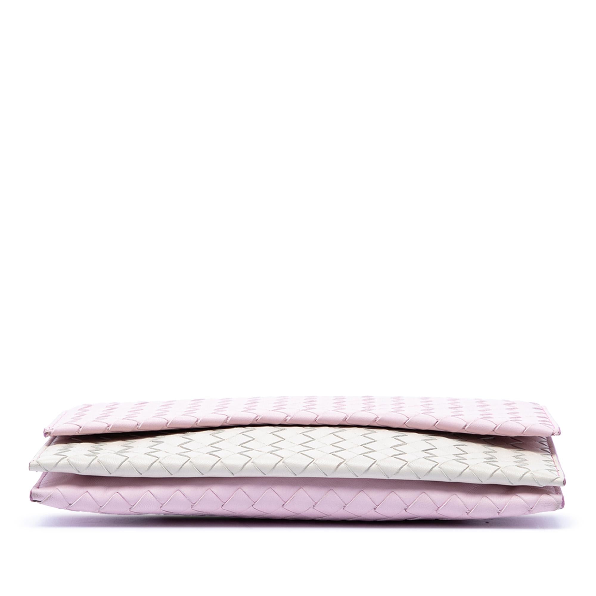 Bottega Veneta Bicolor Nappa Intrecciato Wallet On Chain