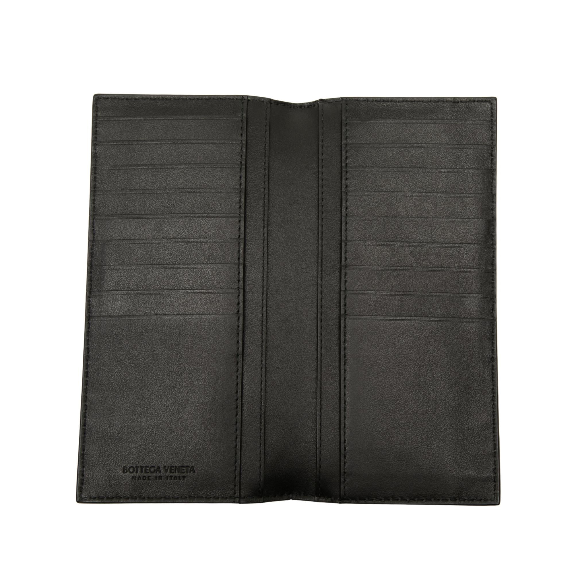 Bottega Veneta Calfskin Intrecciato Bifold Long Wallet