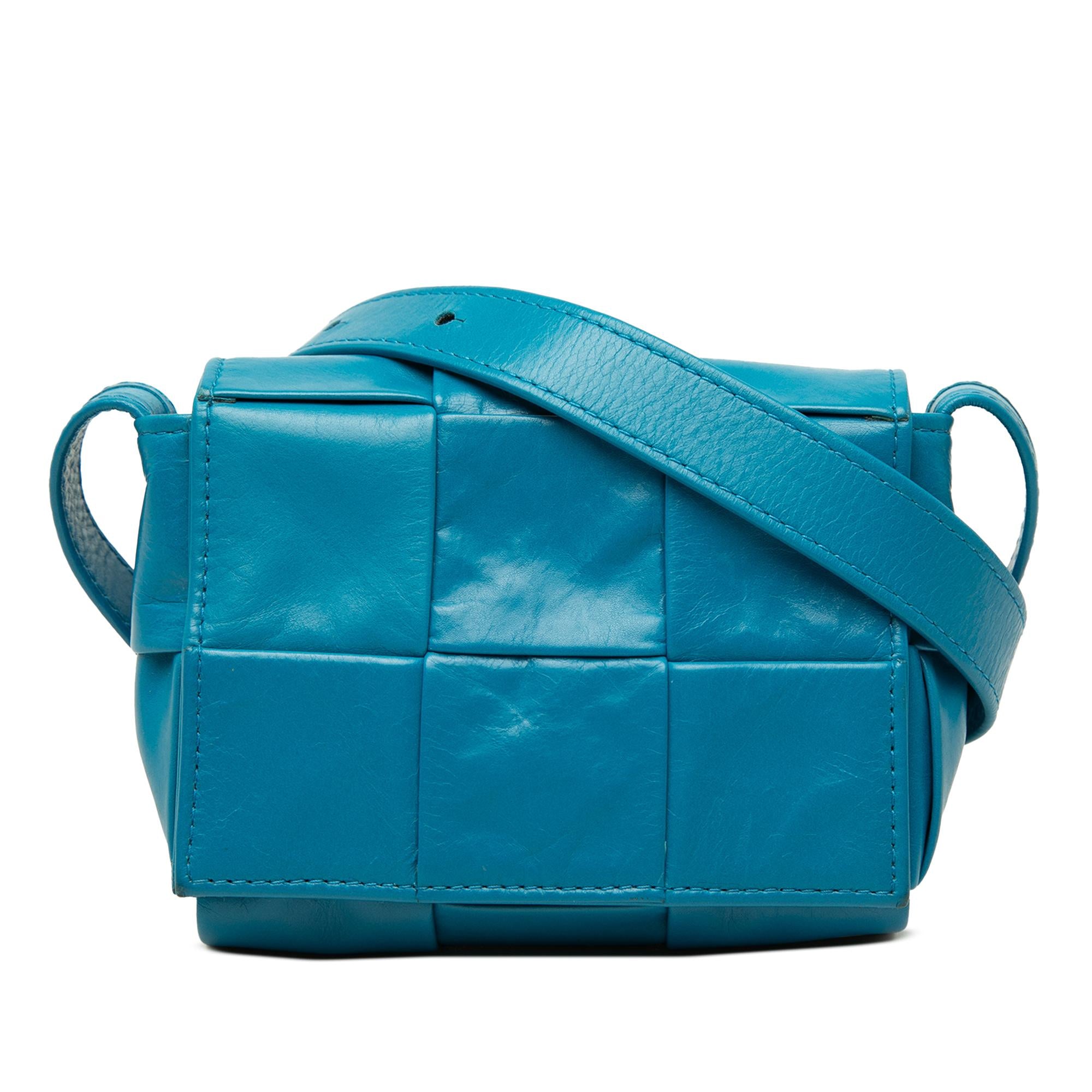 Bottega Veneta Candy Paper Calfskin Intrecciato Cassette Crossbody