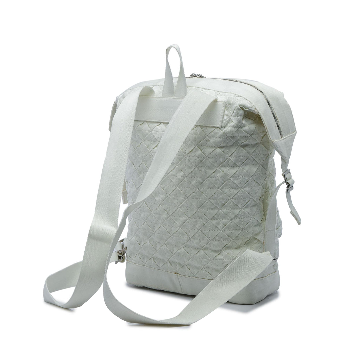 Bottega Veneta Canvas Intrecciato Webbing Backpack