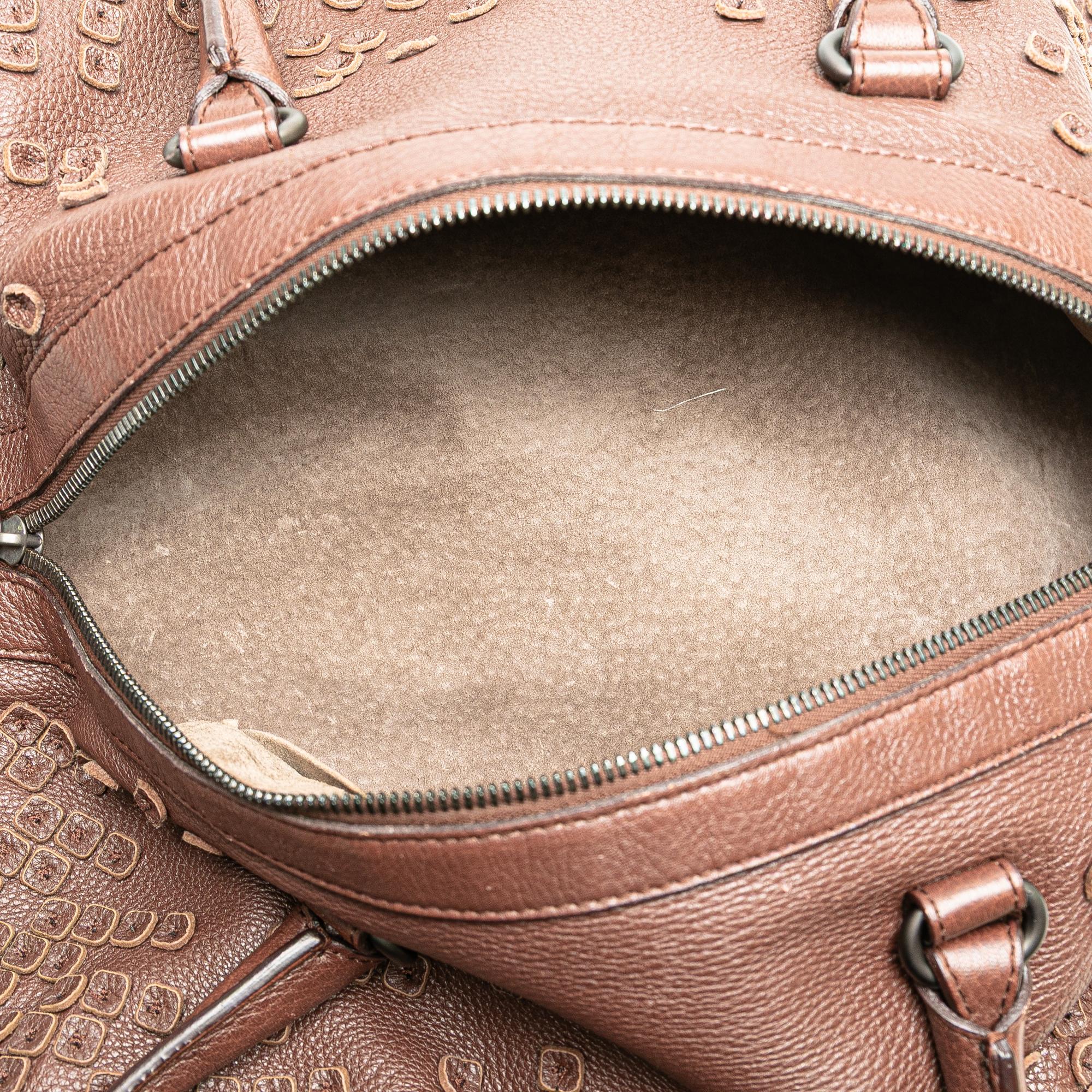 Bottega Veneta Cervo Patchwork Bowler Bag