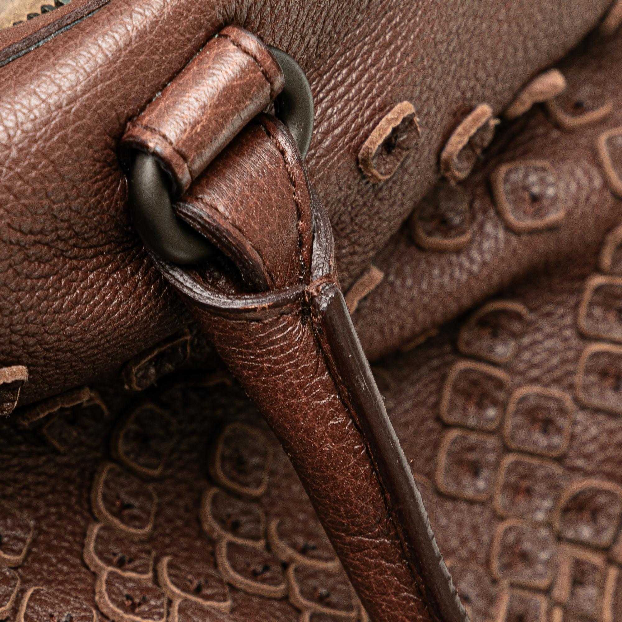Bottega Veneta Cervo Patchwork Bowler Bag