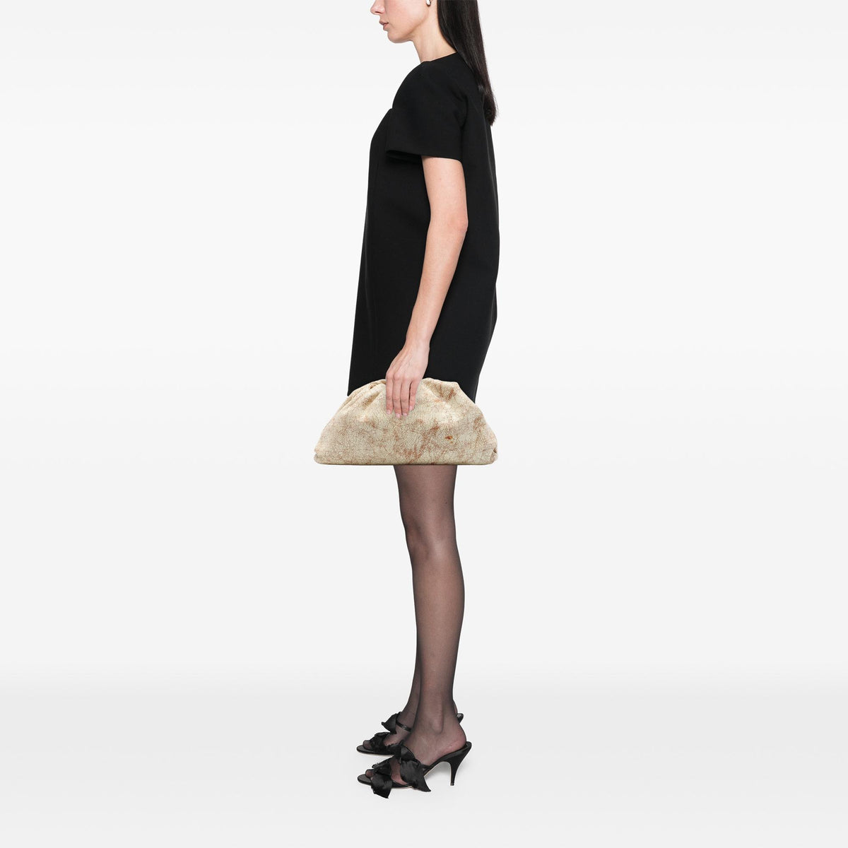 Bottega Veneta Crackled Calfskin The Pouch