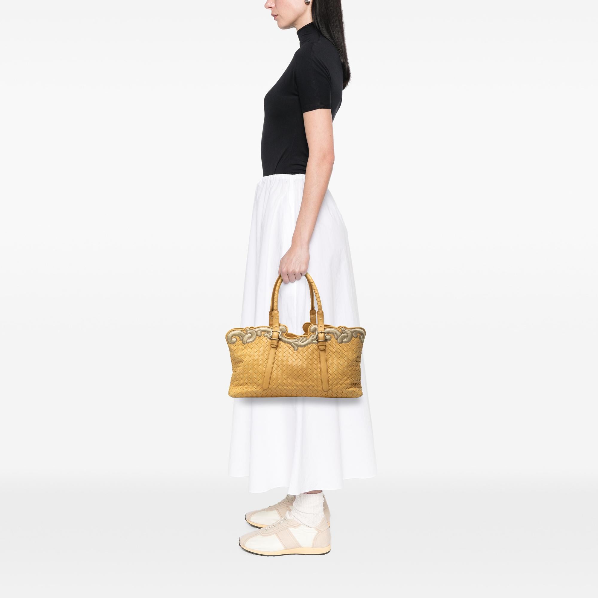Bottega Veneta Embroidered Nappa Intrecciato Tote