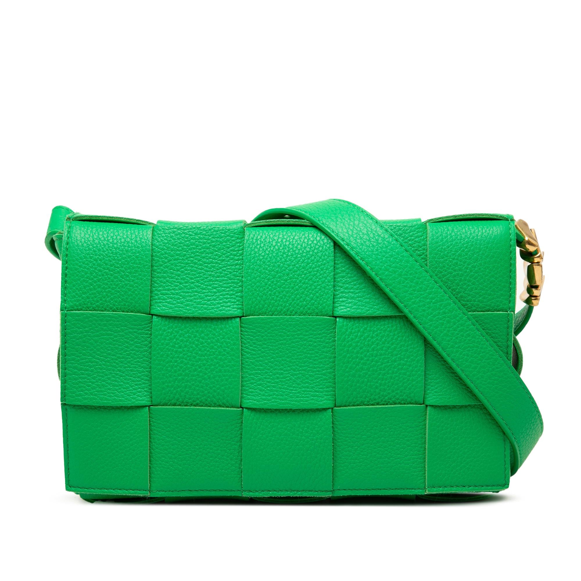 Bottega Veneta Grained Calfskin Intrecciato Cassette Crossbody