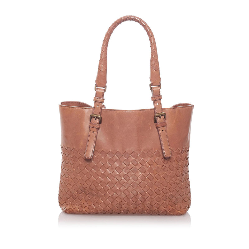 Bottega Veneta Intrecciato Leather Handbag (SHG-hCUFvY)