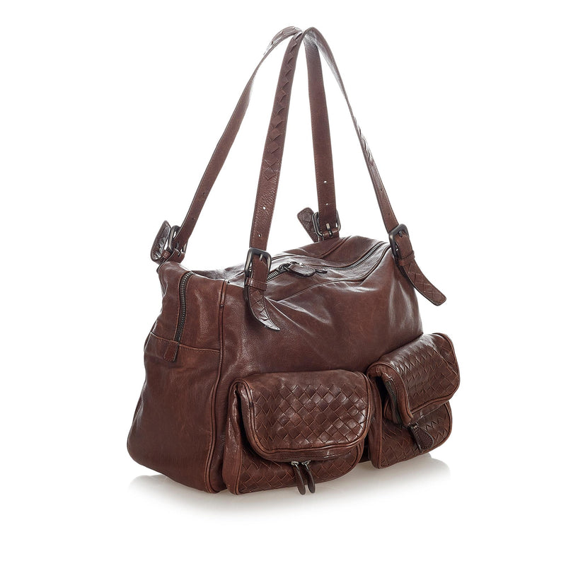 Bottega Veneta Intrecciato Leather Shoulder Bag (SHG-36580)
