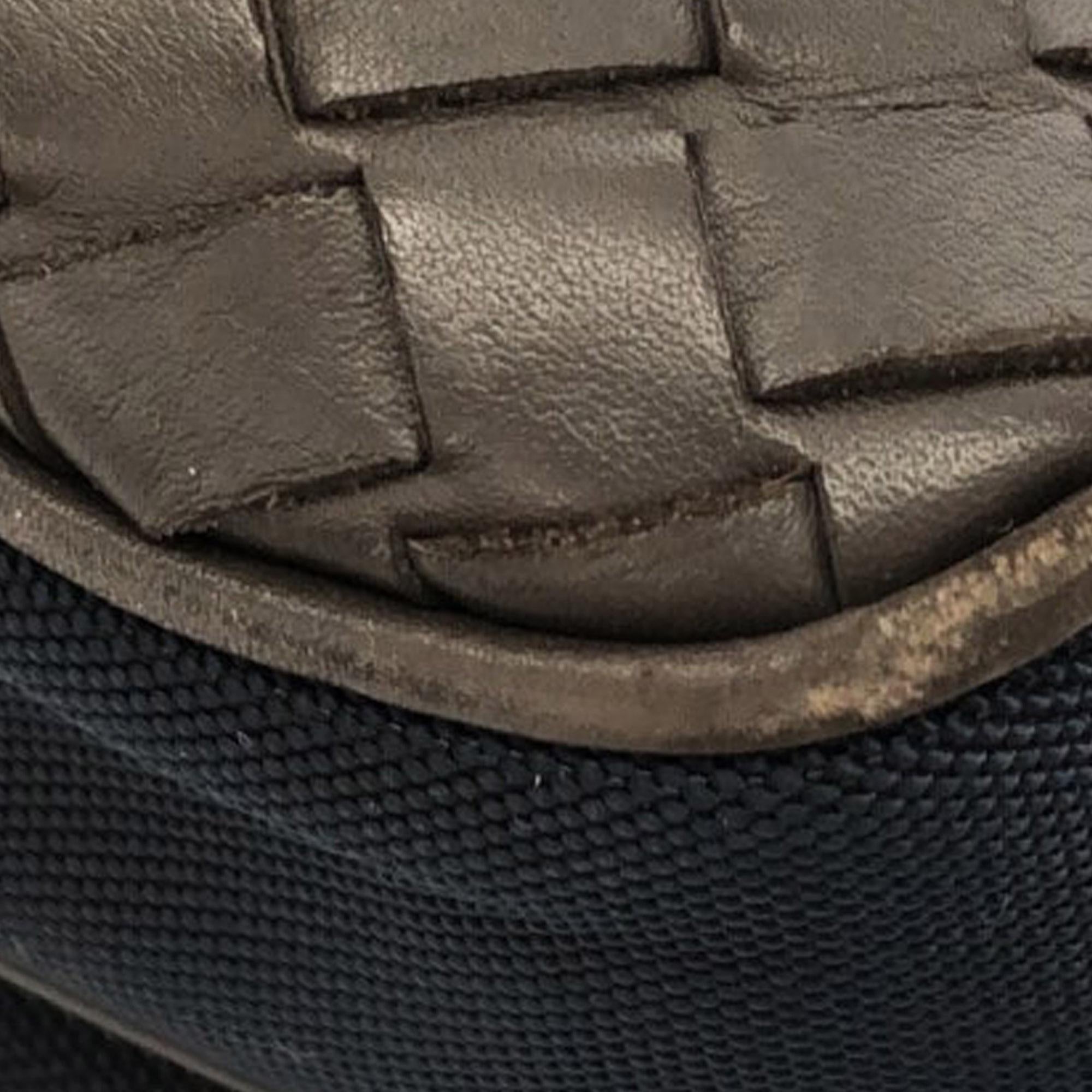 Bottega Veneta Intrecciato Leather and Canvas Crossbody