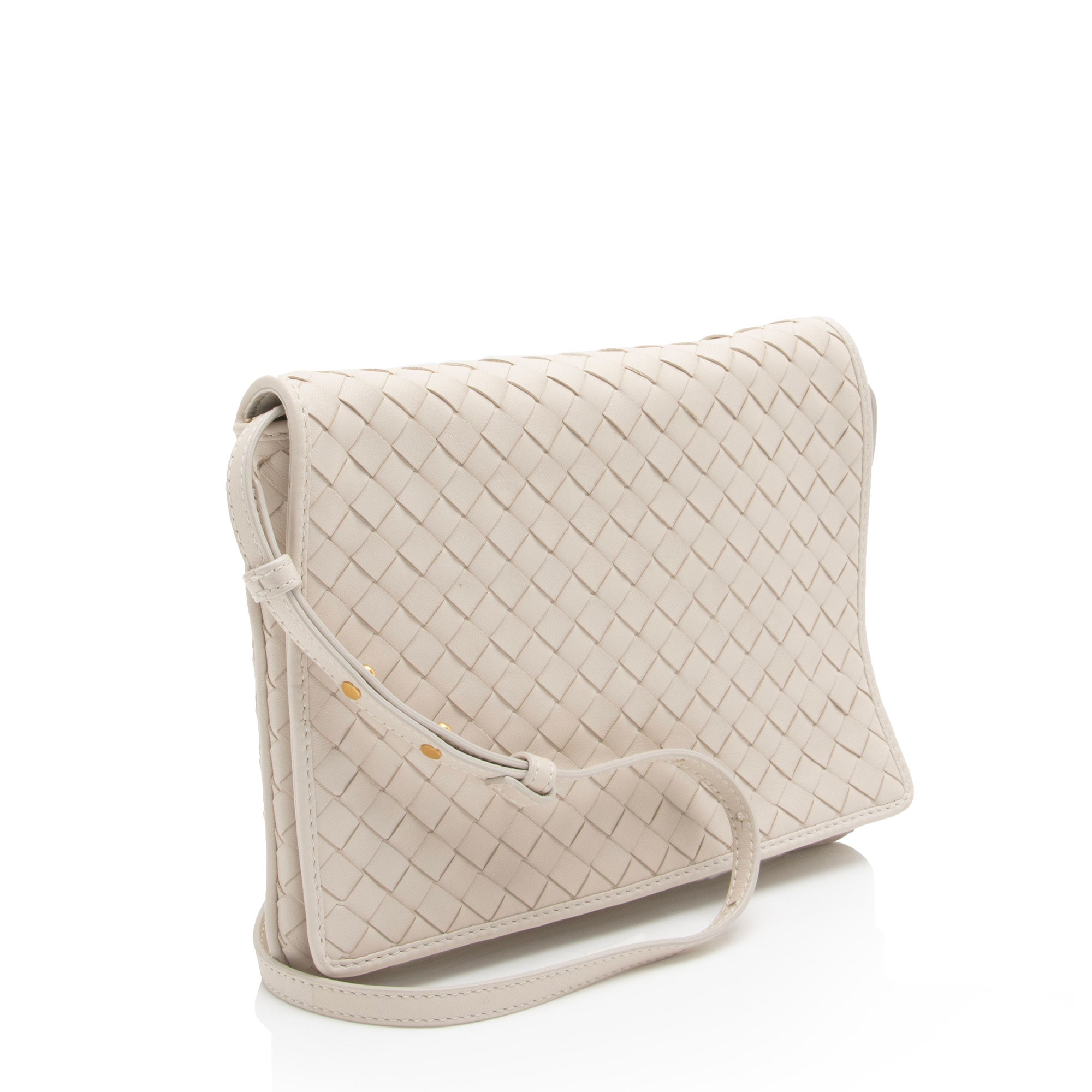 Bottega Veneta Intrecciato Nappa Flap Shoulder Bag
