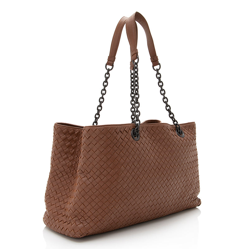 Bottega Veneta Intrecciato Woven Nappa Leather Flap Shoulder Bag