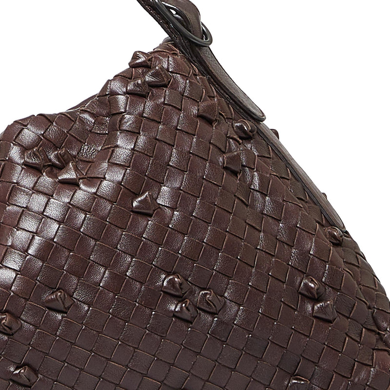 BOTTEGA VENETA Knot intrecciato woven leather shoulder bag