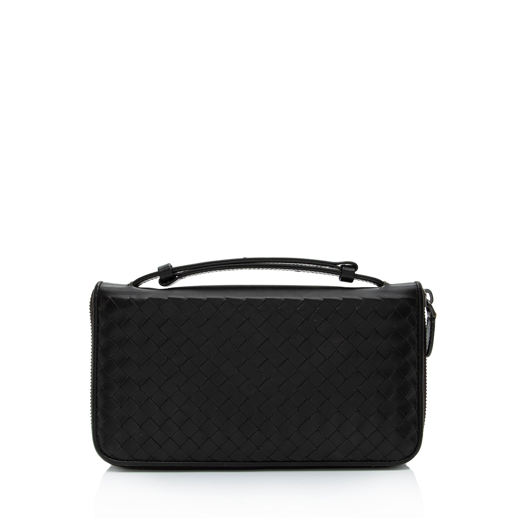 Bottega Veneta Intrecciato Nappa Zip Around Organizer Wallet (SHF-vd4Mgo)