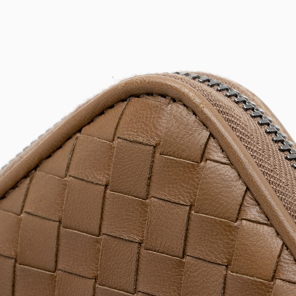 Bottega Veneta Intrecciato Nappa Zip Around Wallet (SHF-22153)