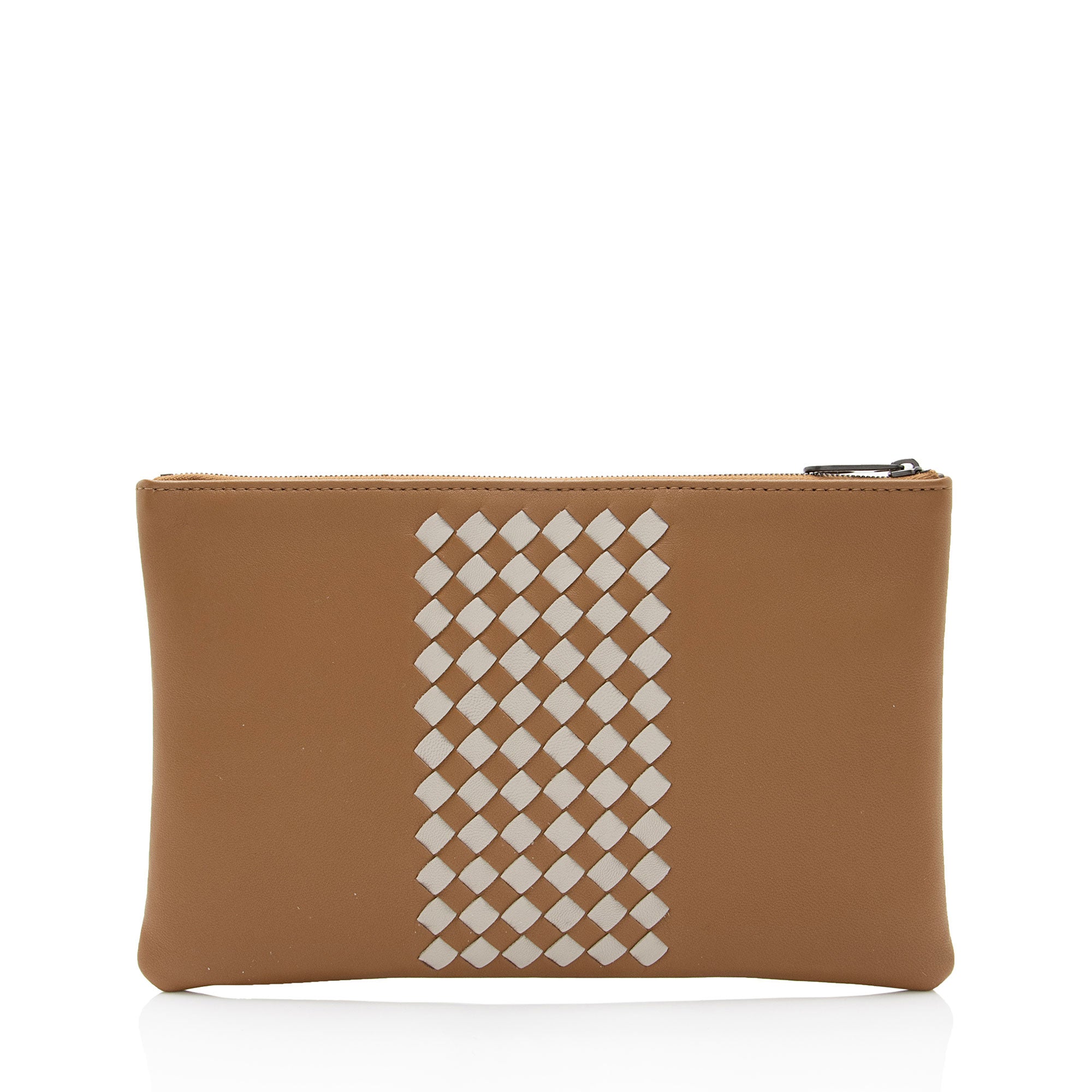 Bottega Veneta Intrecciato Nappa Zip Pouch (SHF-wyJGCB)