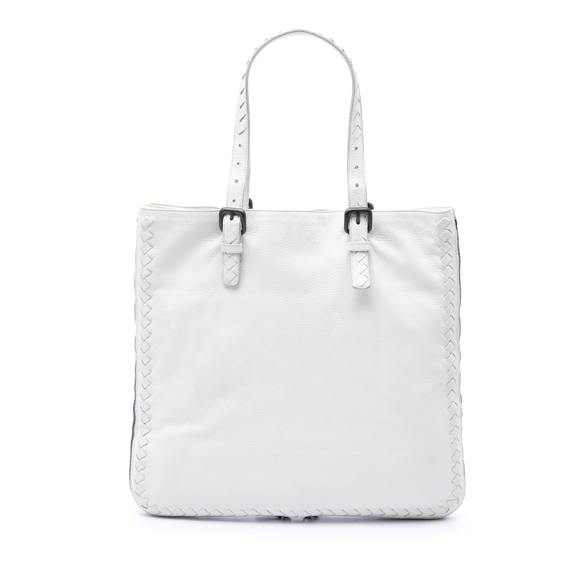 Bottega Veneta Intrecciato Trimmed Cervo Zip Around Expandable Tote