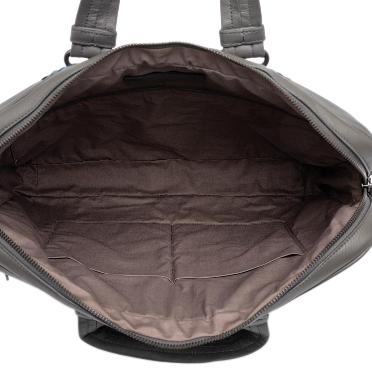 Bottega Veneta Intrecciato Trimmed Leather Briefcase