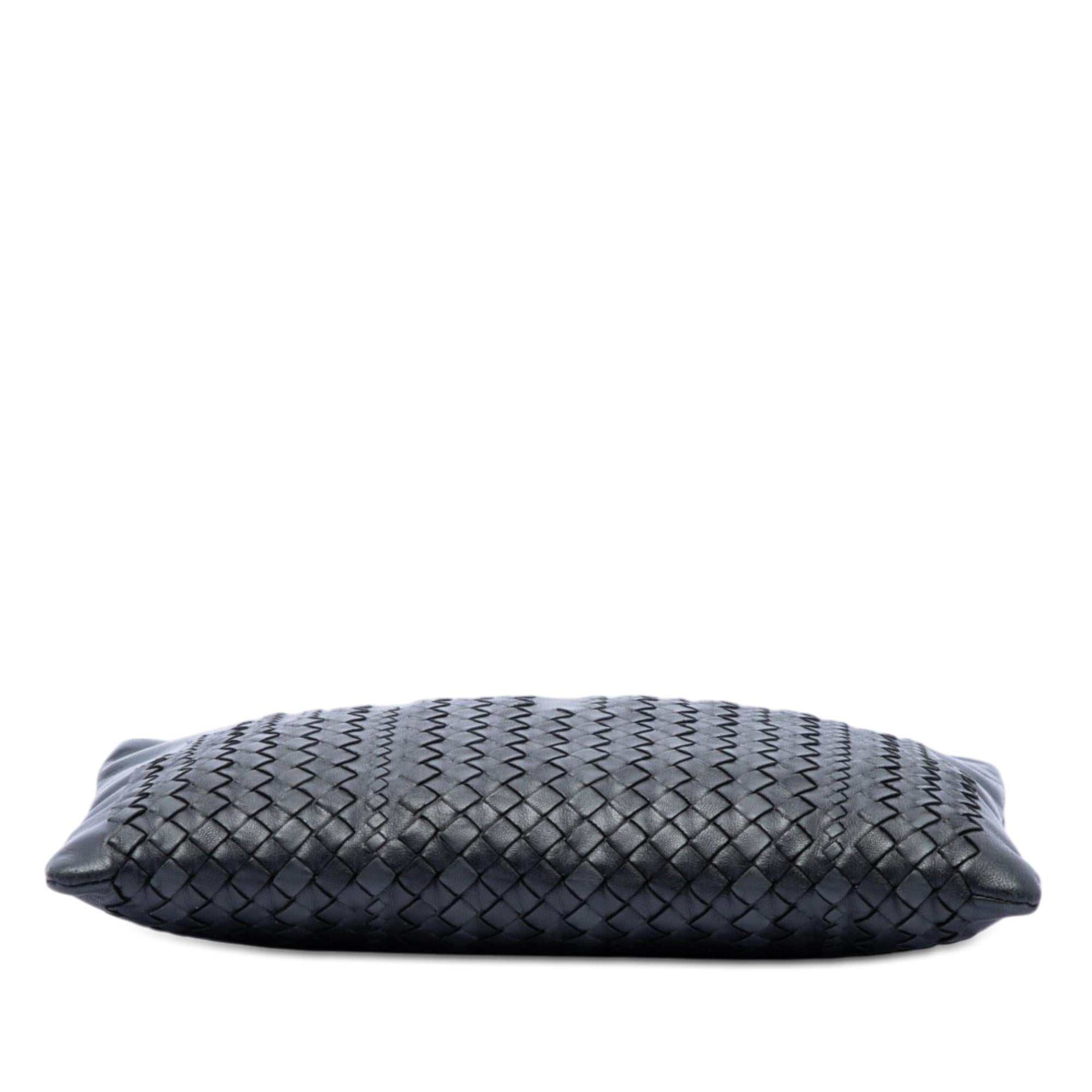Bottega Veneta Intrecciato Trimmed Leather Clutch
