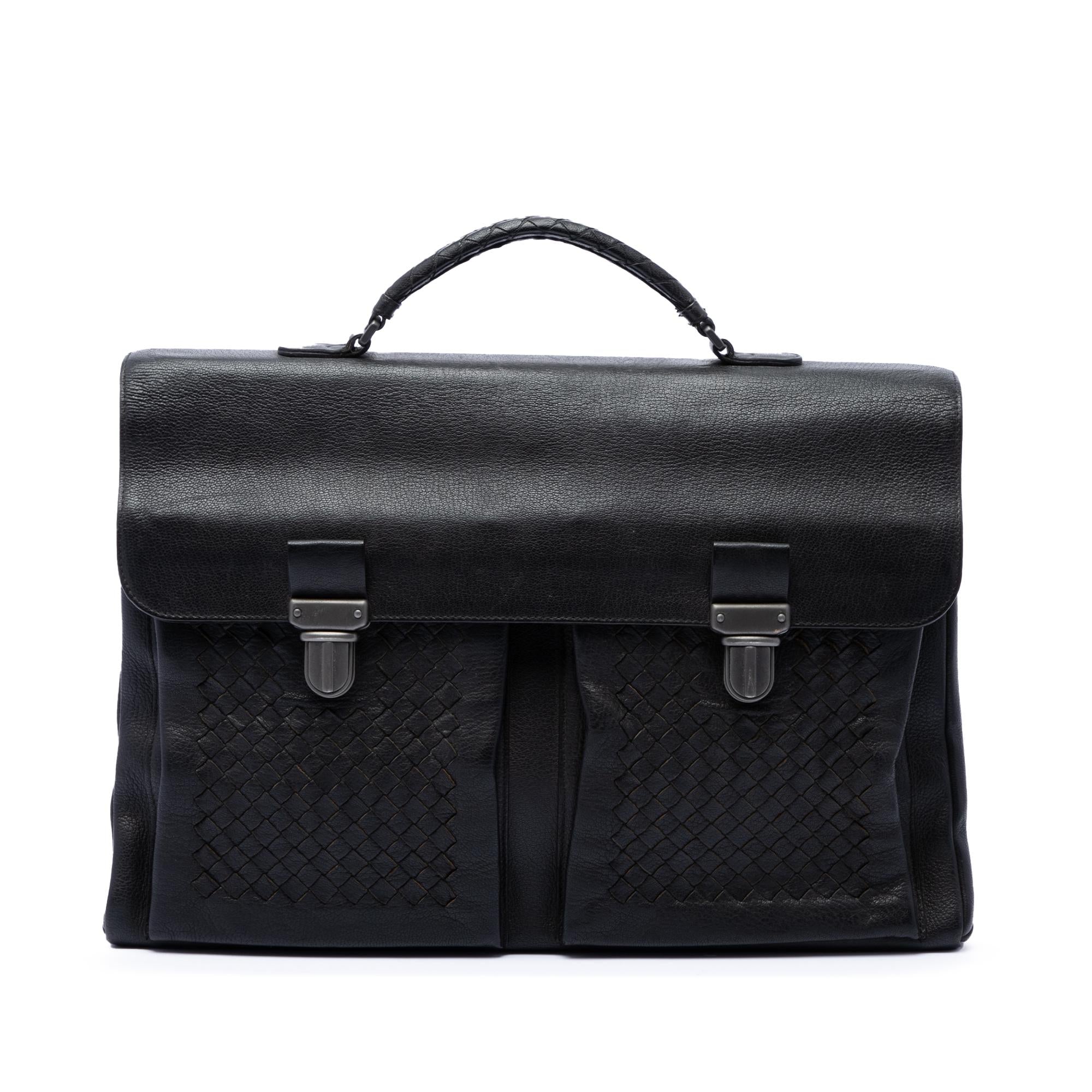 Bottega Veneta Intrecciato Trimmed Nappa Business Bag
