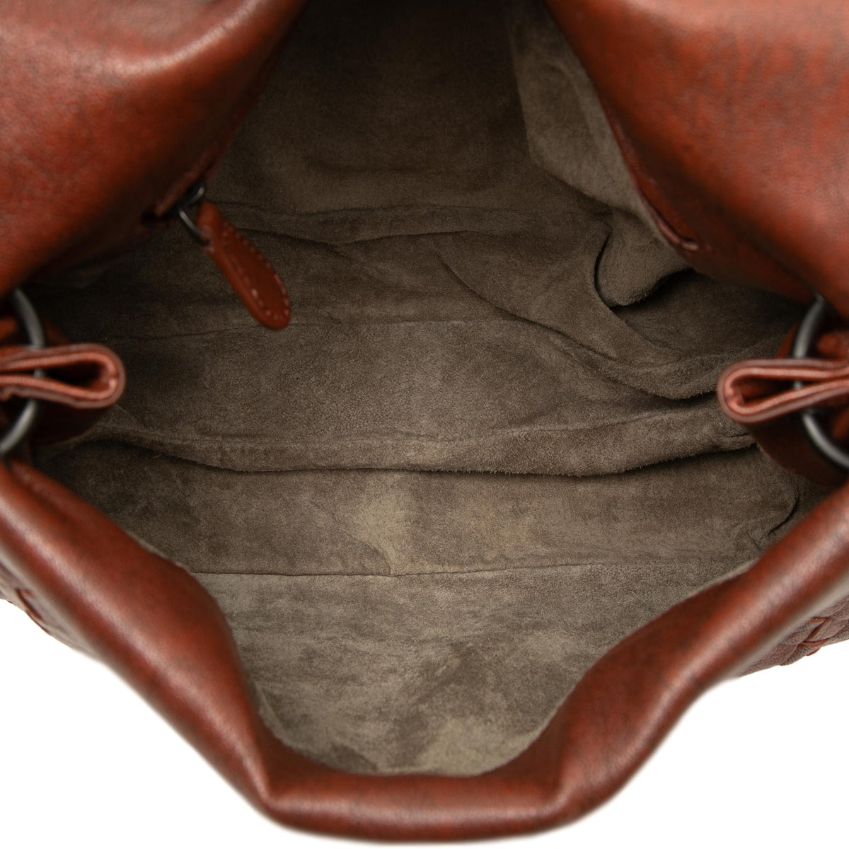 Bottega Veneta Intrecciato Trimmed Nappa Double Flap Shoulder Bag