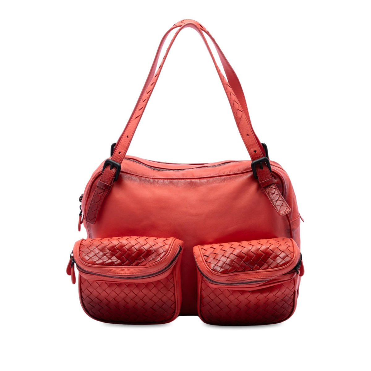 Bottega Veneta Intrecciato Trimmed Nappa Multi Pocket Shoulder Bag