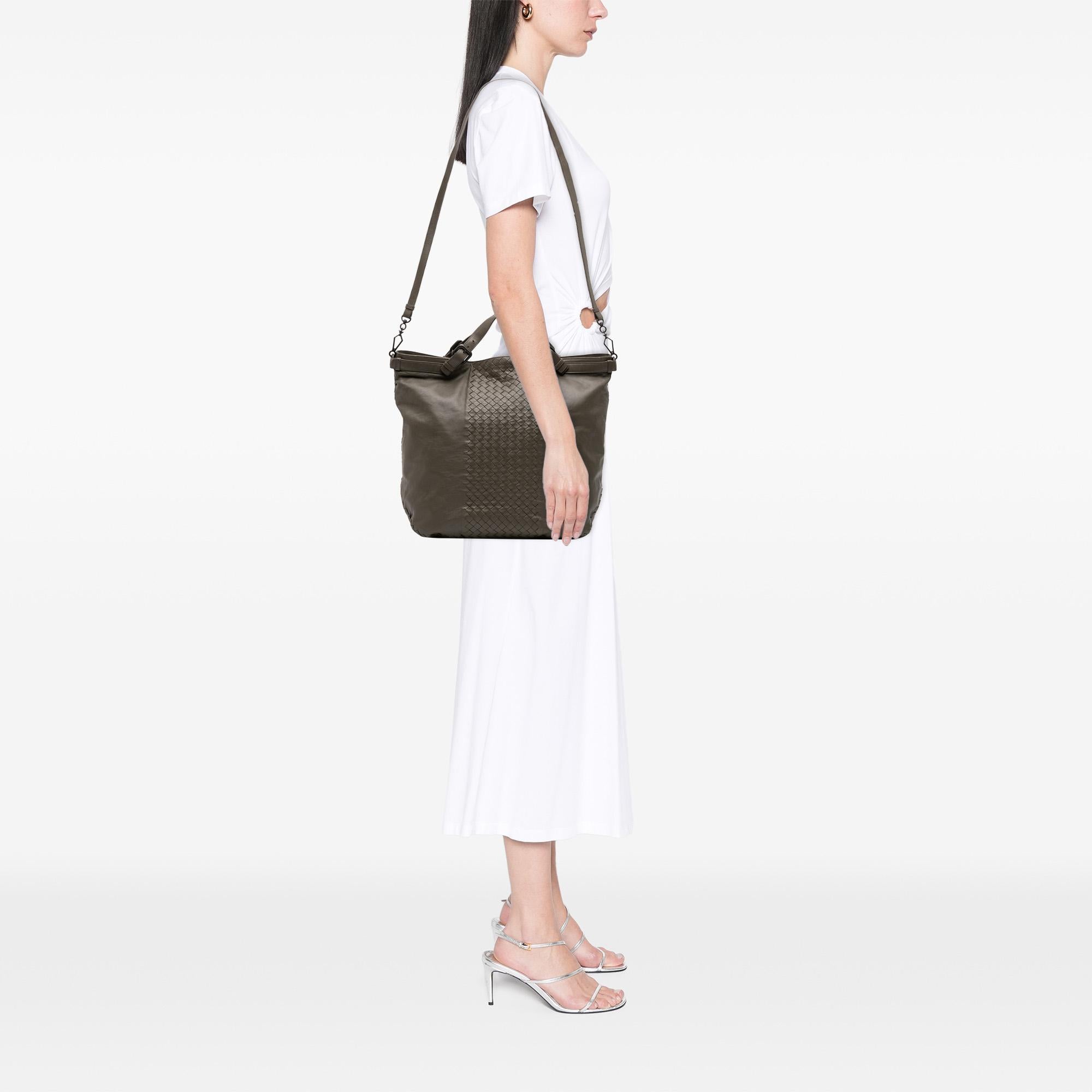Bottega Veneta Intrecciato Trimmed Nappa Satchel