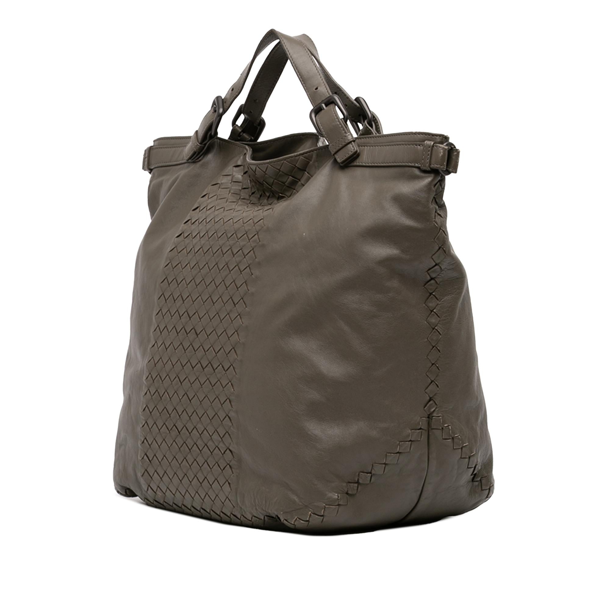 Bottega Veneta Intrecciato Trimmed Nappa Satchel