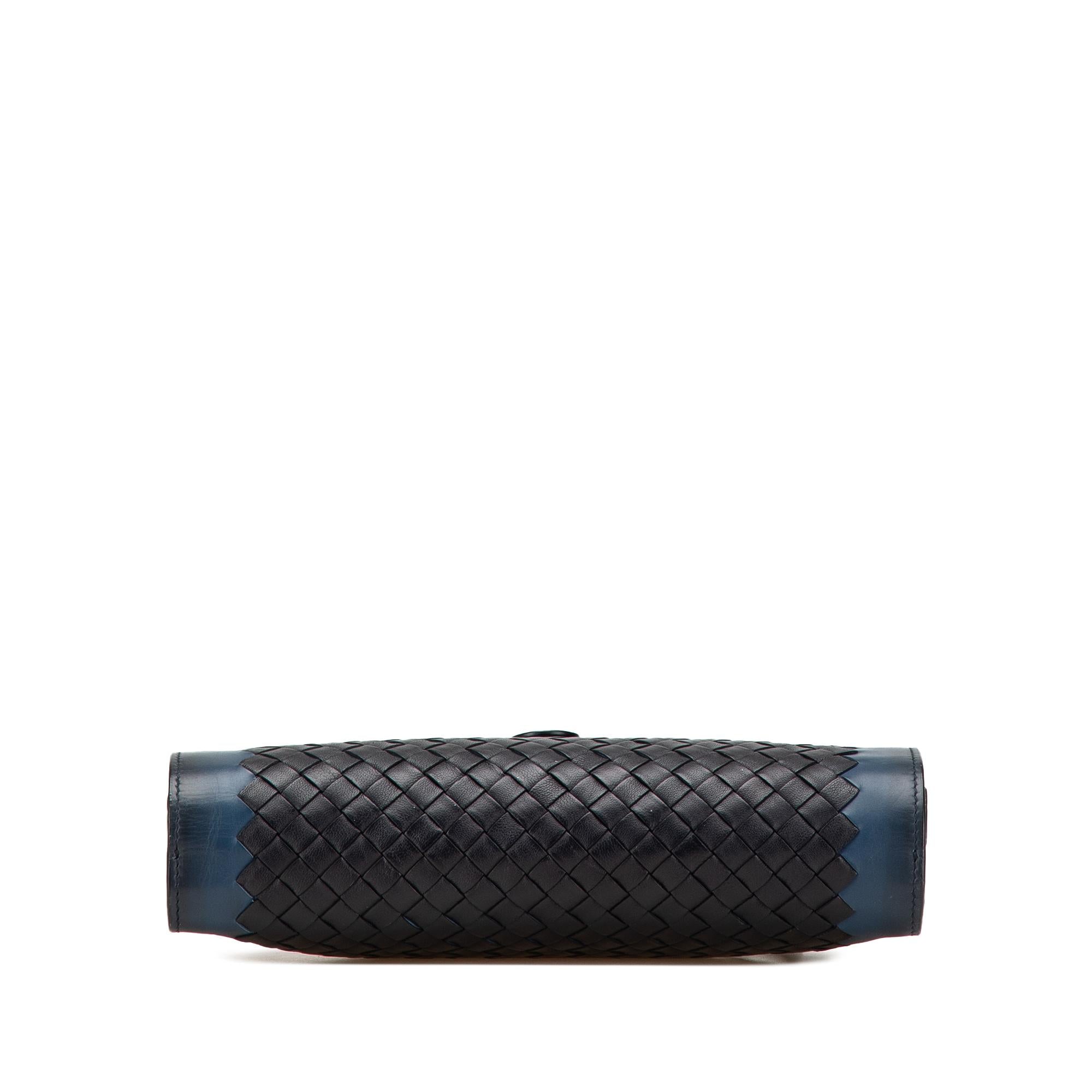 Bottega Veneta Intrecciato Trimmed Nappa Wristlet Clutch