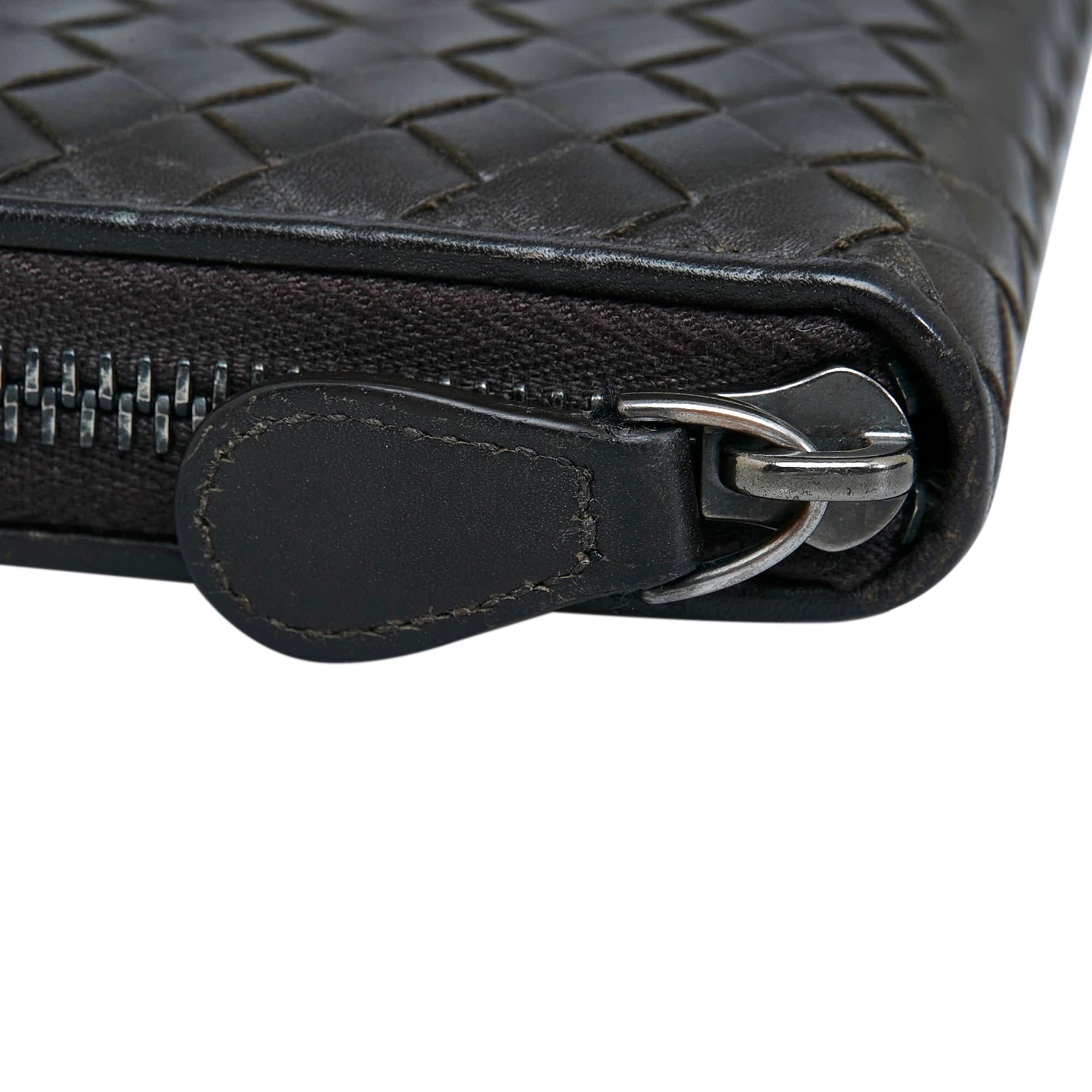 Bottega Veneta Intrecciato Zip Around Long Wallet (SHG-X50UCD)