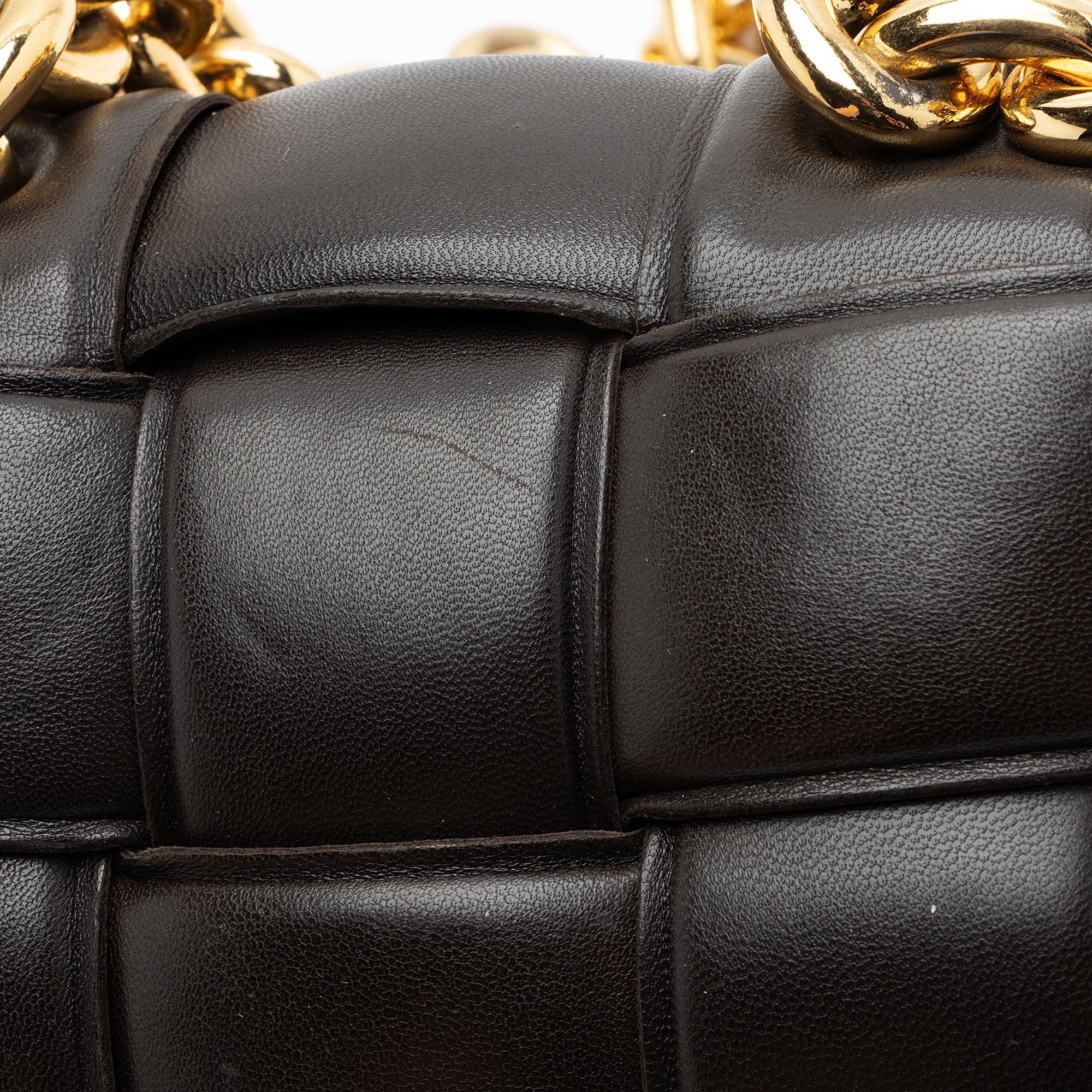 Bottega Veneta Lambskin Cassette Chain Maxi Shoulder Bag