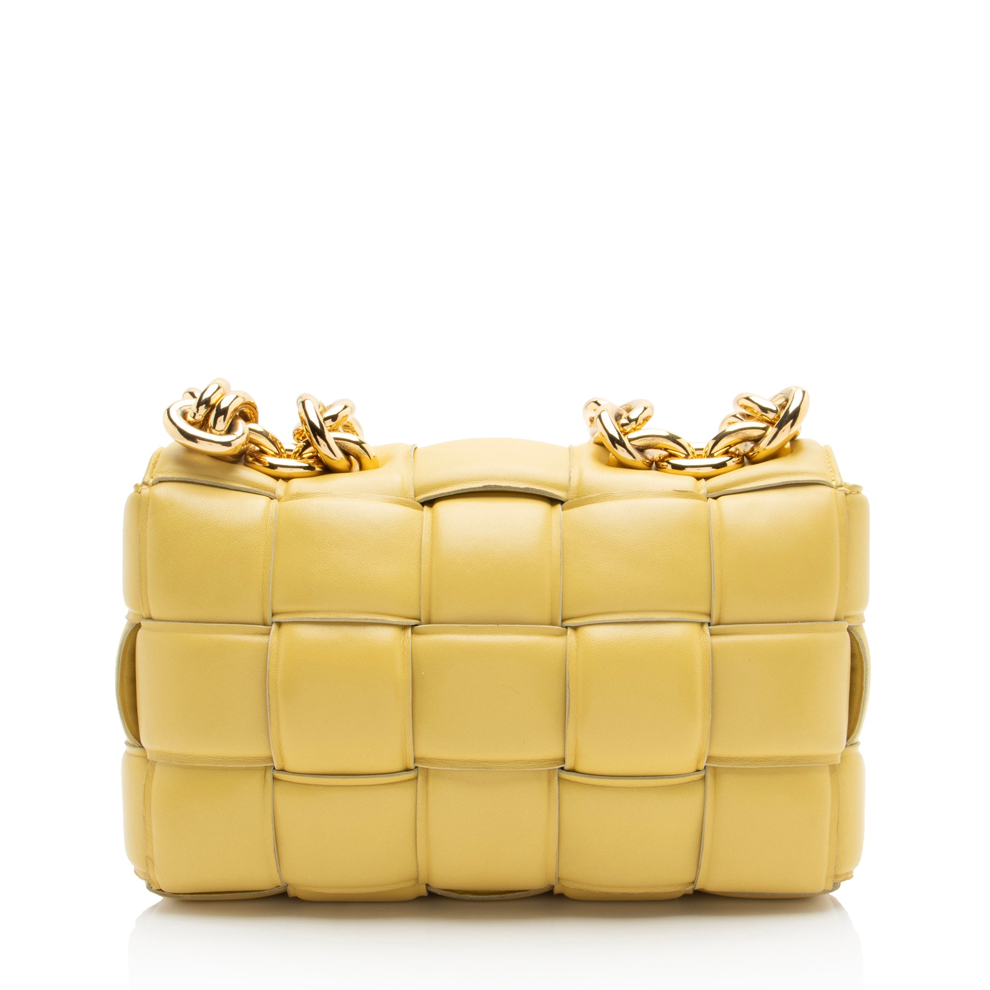 Bottega Veneta Lambskin Cassette Chain Maxi Shoulder Bag