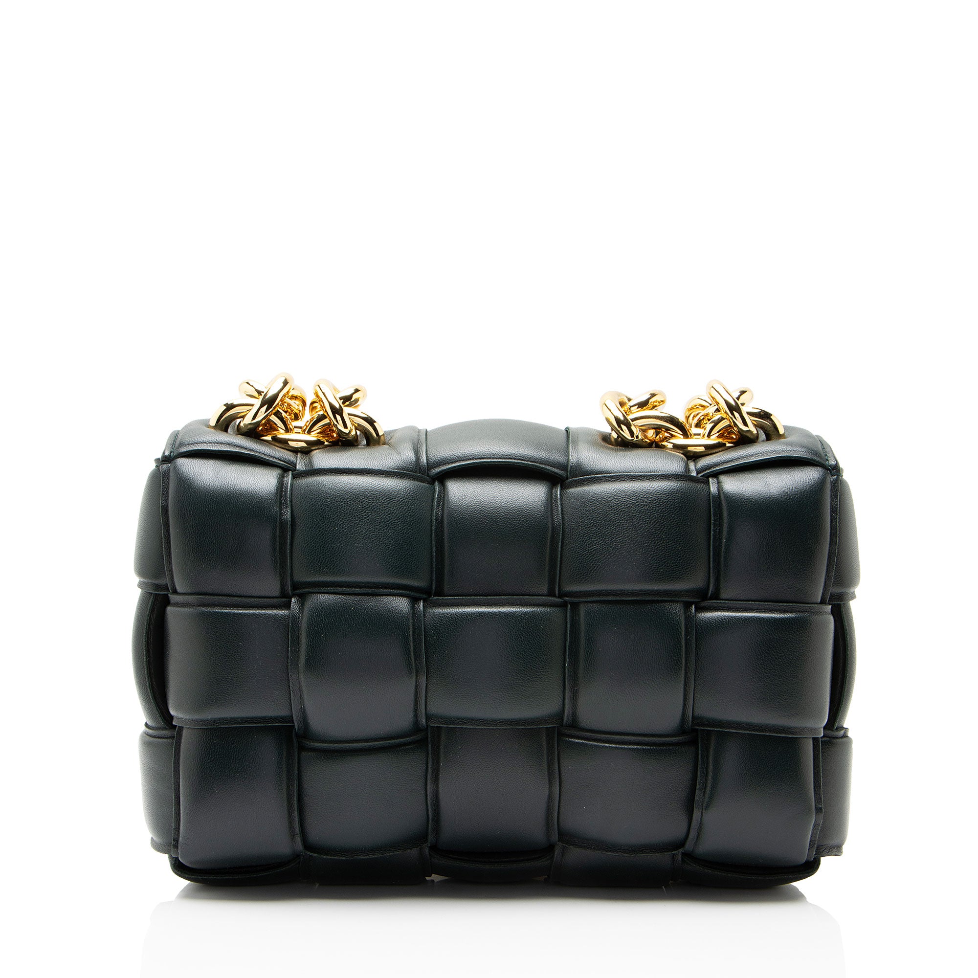Bottega Veneta Lambskin Cassette Chain Maxi Shoulder Bag