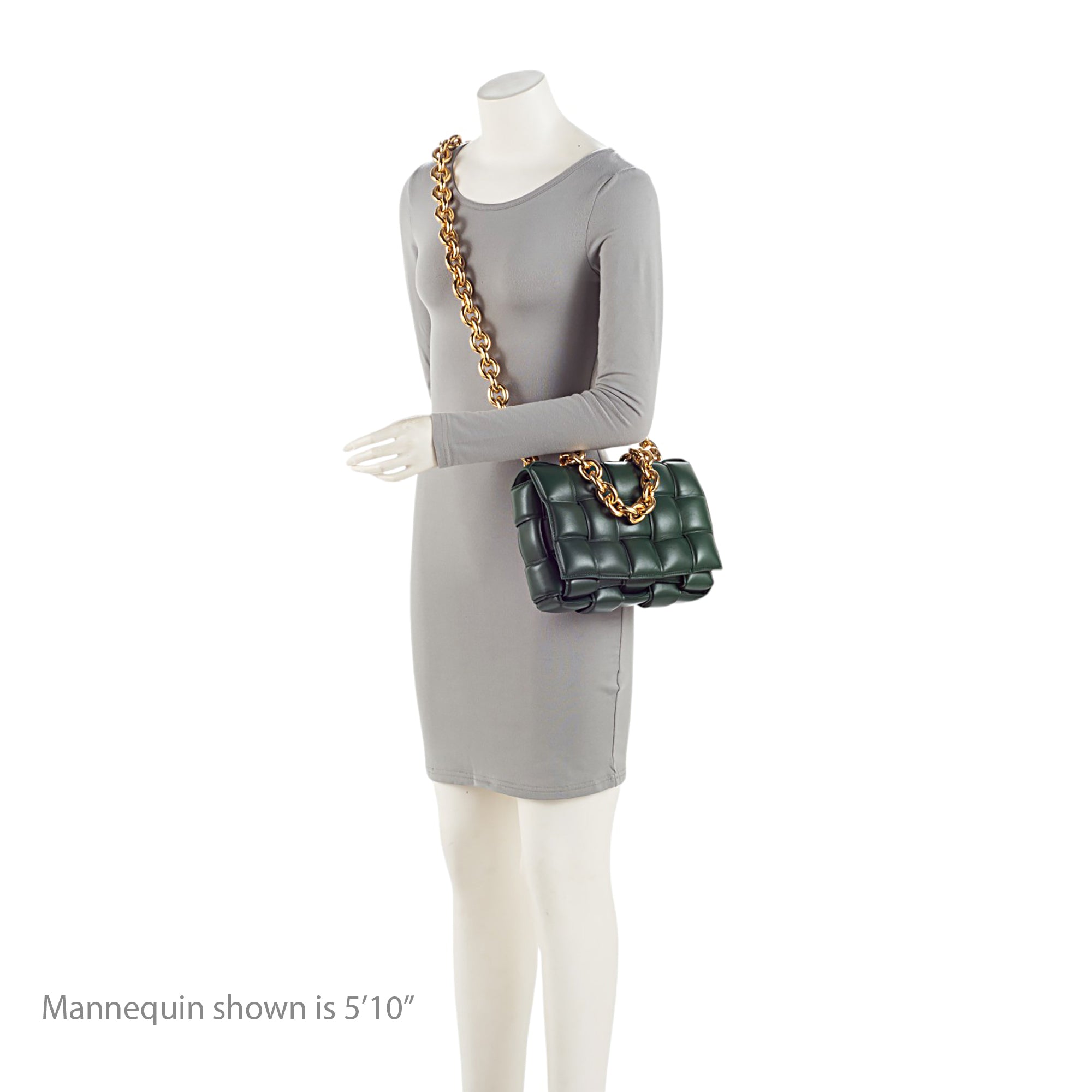 Bottega Veneta Lambskin Cassette Chain Maxi Shoulder Bag
